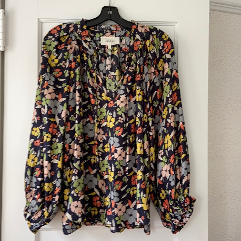Women’s floral silk blouse